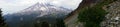 Panorama, south slopes of Mt. Rainier Royalty Free Stock Photo