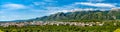 Panorama of Sparta with Taygetos Mountains in Greece