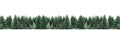 Winter panorama of spruce tree forest covered by fresh snow during Winter Christmas time banner wide panorama background