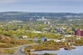 Panorama of St. John`s with Confederation Building Royalty Free Stock Photo