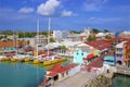 St John`s and a cruise port in Antigua, Caribbean