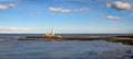 Panorama of St Mary\'s Lighthouse Royalty Free Stock Photo