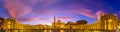 Panorama of St. Peter`s Basilica and Square in Vatican City at sunset time Royalty Free Stock Photo