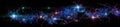 Panorama starry landscape. Panorama of the universe