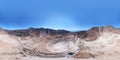 360 panorama of Stefanos volcano crater on Nisyros island, Greece, Dodecanese Royalty Free Stock Photo