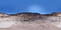 360 panorama of Stefanos volcano crater on Nisyros island, Greece, Dodecanese Royalty Free Stock Photo