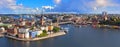 Panorama of Stockholm city, Sweden. Old town Royalty Free Stock Photo