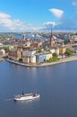 Panorama of Stockholm Old City, Sweden Royalty Free Stock Photo