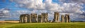 Panorama of Stonehenge United Kingdom Royalty Free Stock Photo