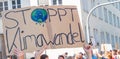 Panorama Stops Climate Change Banner Germany Royalty Free Stock Photo