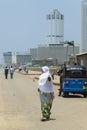 Panorama of the street in the capital of Sri Lanka Colombo city