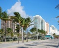 Panorama Street in Fort Lauderdale Beach at the Atlantic Coast in Florida