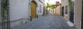 Panorama of street in the old part of Varazdin, Croatia