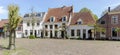 Panorama Street view of the historical houses at Harderwijk