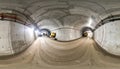 360 Panorama of a Subway Tunnel Under Construction Royalty Free Stock Photo
