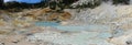 Panorama of sulpher springs and mud baths Royalty Free Stock Photo