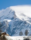 Panorama of summit of jungfrau - top of Europe Royalty Free Stock Photo