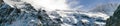 Panorama of summit of jungfrau - top of Europe Royalty Free Stock Photo