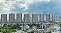 Panorama of The Sun Avenue apartment complex in Ho Chi Minh City, Vietnam Royalty Free Stock Photo