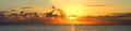 Panorama of sunrise over sea Royalty Free Stock Photo