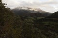 Panorama at sunset in Babia las ubinas la mesa natural park in northern spain during autumn