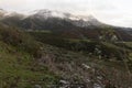 Panorama at sunset in Babia las ubinas la mesa natural park in northern spain during autumn