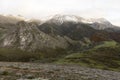 Panorama at sunset in Babia las ubinas la mesa natural park in northern spain during autumn