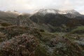 Panorama at sunset in Babia las ubinas la mesa natural park in northern spain during autumn