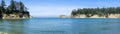 Panorama of Sunset bay, Sunset Bay State Park, Coos Bay, Oregon Royalty Free Stock Photo