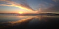 Panorama Sunset Beach Royalty Free Stock Photo