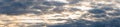 Panorama of sunset blue sky with cirrus clouds Royalty Free Stock Photo