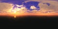 Panorama sunset. Environment map. HDRI Royalty Free Stock Photo