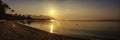 Panorama of sunset on Koh Pha Ngan island, Thong Sala beach, Thailand