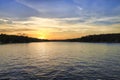 Sunset Over Lake Oconee In Georgia Royalty Free Stock Photo