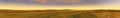 Panorama Sunset over a tropical island. Royalty Free Stock Photo