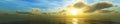 Panorama Sunset over a tropical island. Royalty Free Stock Photo