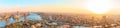 Panorama of the sunset view in Cairo, Egypt Royalty Free Stock Photo