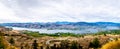 Panorama Sunset View of Osoyoos Lake in British Columbia, Canada Royalty Free Stock Photo