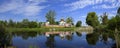 Panorama Sviato-Troitskyi Monastery in Hustynia. Chernihiv region. Ukraine