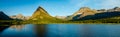 0000294_Panorama of Swiftcurrent Lake, Mount Gould and Mount Wilbur - Glacier National Park, Montana 2573 Royalty Free Stock Photo