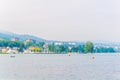 Panorama of the swiss city Rorschach situated on the bodensee lake...IMAGE Royalty Free Stock Photo