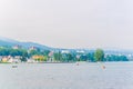 Panorama of the swiss city Rorschach situated on the bodensee lake...IMAGE Royalty Free Stock Photo