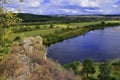 Panorama of the Sylva river valley from the Lobach stone Royalty Free Stock Photo