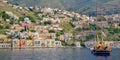 Panorama of Symi, Dodecanese island Greece