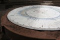 Panorama table with compass tourists attraction place in France