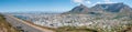 Panorama of Table Mountain and the city centre in Cape Town, Sou