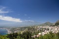 Panorama taormina mt. etna Royalty Free Stock Photo