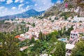 Panorama of Taormina, Sicily Royalty Free Stock Photo