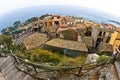 Panorama of Taromina bay from Castelmola in Sicily Royalty Free Stock Photo