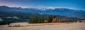 Panorama of the Tatra Mountains at autumn. Poland Royalty Free Stock Photo